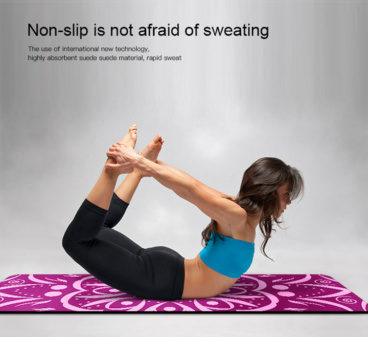 tapis de yoga en suède naturel